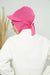 Visored Ninja Bonnet Cap for Women, Elegant Looking Visor Cap for Women, Lightweight Plain Cotton Turban with Inner Ninja Bonnet Cap,B-75 Fuchsia