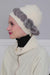 Soft Fleece Instant Turban with a Beautiful Side Decoration, Windproof Fleece Turban for Women, Winter Fashion Pre-tied Turban Hijab,B-60 Ivory