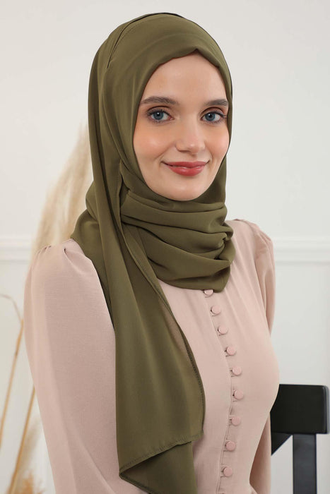 Women Instant Chiffon Shawl Modesty Turban Hijab Head Wrap Ready to Wear Women Headscarf made from Chiffon Fabric with Color Options,PS-11