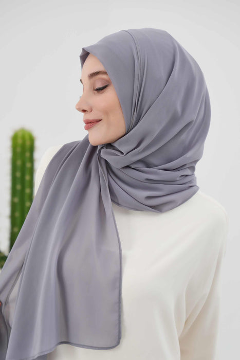 Women Instant Chiffon Shawl Modesty Turban Hijab Head Wrap Ready to Wear Women Headscarf made from Chiffon Fabric with Color Options,PS-11