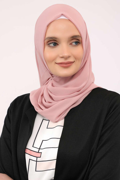 Women Instant Chiffon Shawl Modesty Turban Hijab Head Wrap Ready to Wear Women Headscarf made from Chiffon Fabric with Color Options,PS-11