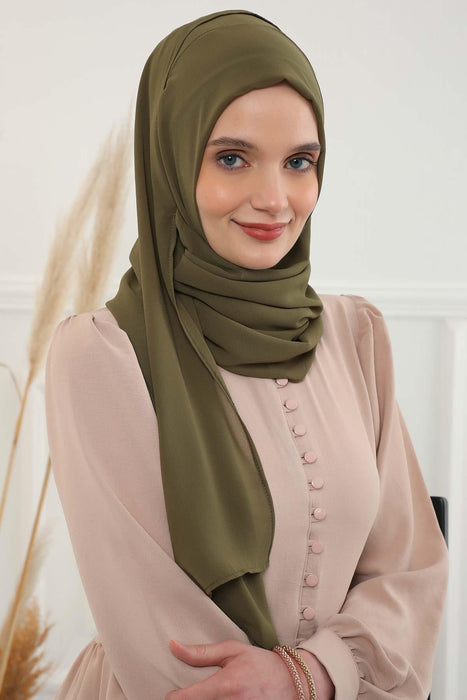 Women Instant Chiffon Shawl Modesty Turban Hijab Head Wrap Ready to Wear Women Headscarf made from Chiffon Fabric with Color Options,PS-11