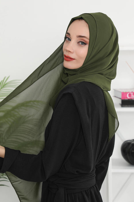 Women Instant Chiffon Shawl Modesty Turban Hijab Head Wrap Ready to Wear Women Headscarf made from Chiffon Fabric with Color Options,PS-11