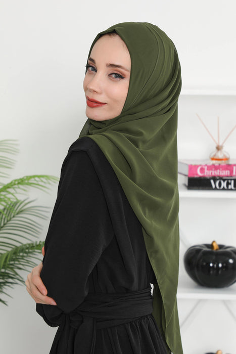 Women Instant Chiffon Shawl Modesty Turban Hijab Head Wrap Ready to Wear Women Headscarf made from Chiffon Fabric with Color Options,PS-11