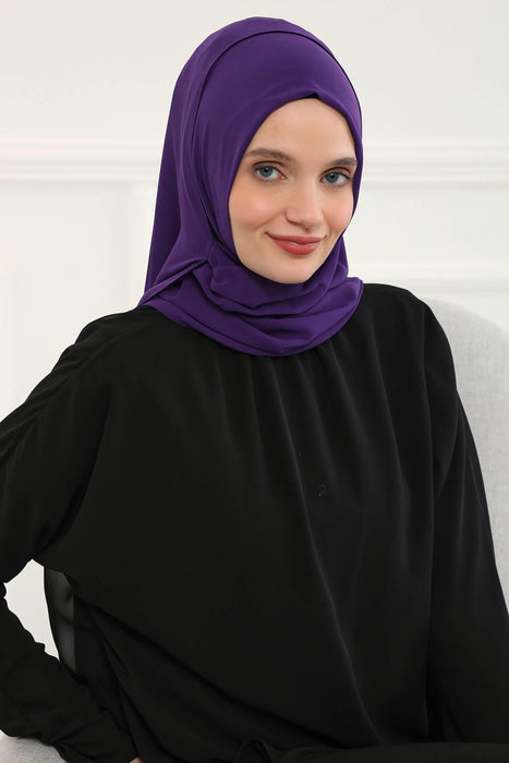 Women Instant Chiffon Shawl Modesty Turban Hijab Head Wrap Ready to Wear Women Headscarf made from Chiffon Fabric with Color Options,PS-11