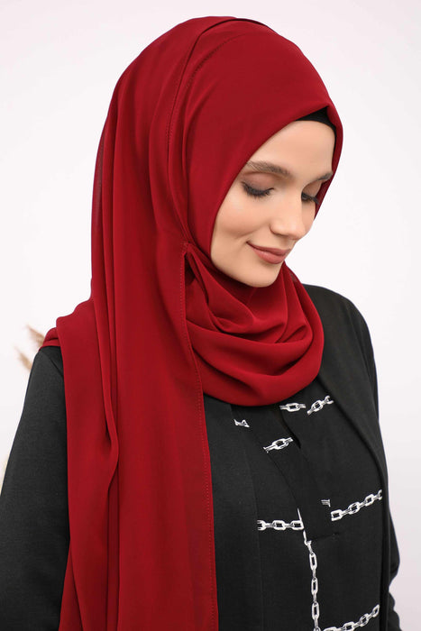 Women Instant Chiffon Shawl Modesty Turban Hijab Head Wrap Ready to Wear Women Headscarf made from Chiffon Fabric with Color Options,PS-11