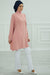 Women s Long Sleeve Side Strap casual Pullover Aerobin Tunic Tops Sleeve Shirts for Women Tunic Dressy Top Loose Fit Modern Modest Fashion,TN-5 Pink