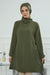 Women s Long Sleeve Side Strap casual Pullover Aerobin Tunic Tops Sleeve Shirts for Women Tunic Dressy Top Loose Fit Modern Modest Fashion,TN-5 Army Green