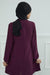 Women s Long Sleeve Side Strap casual Pullover Aerobin Tunic Tops Sleeve Shirts for Women Tunic Dressy Top Loose Fit Modern Modest Fashion,TN-5 Purple